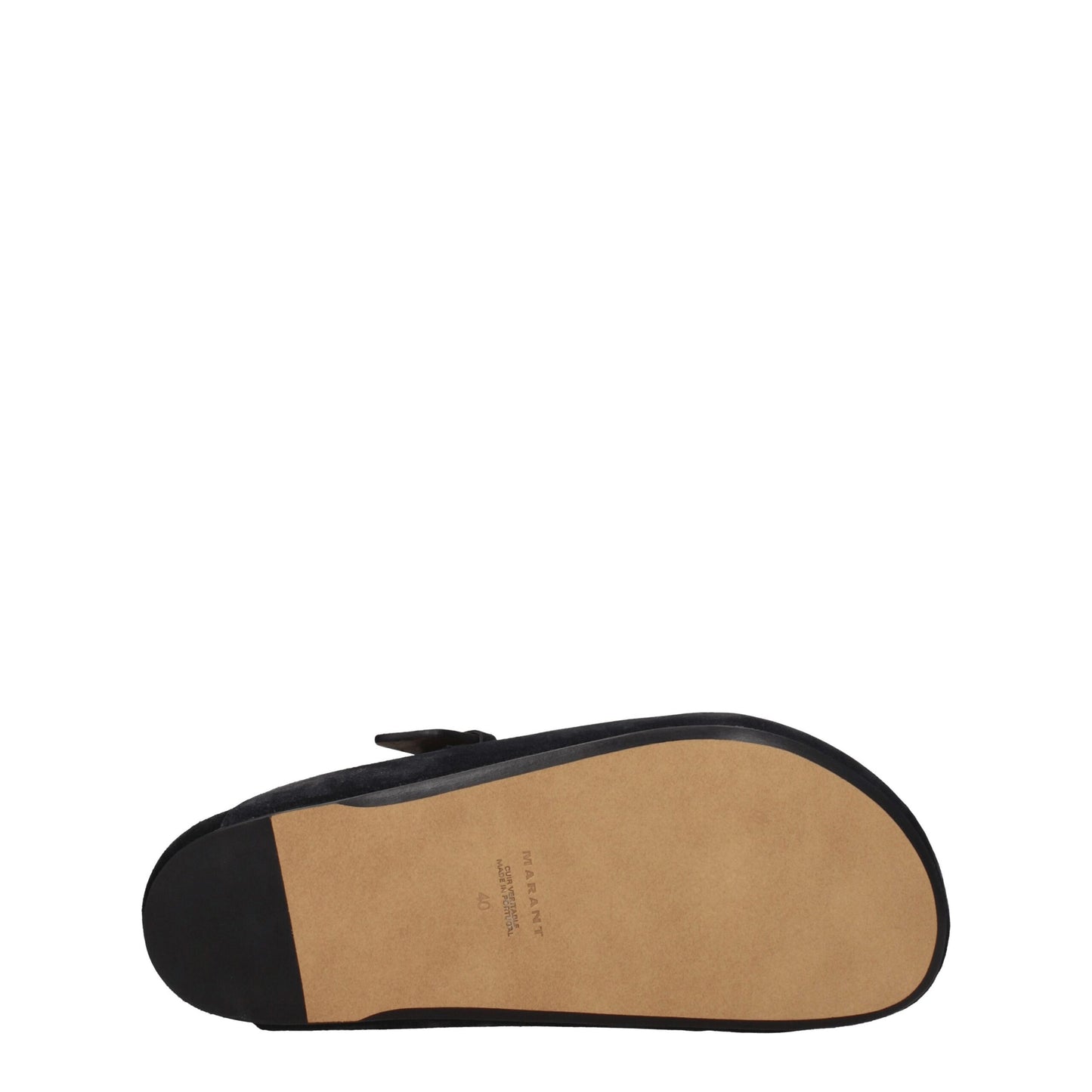 Black Leather Slippers