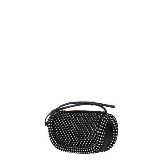 Black Leather Crossbody Bag