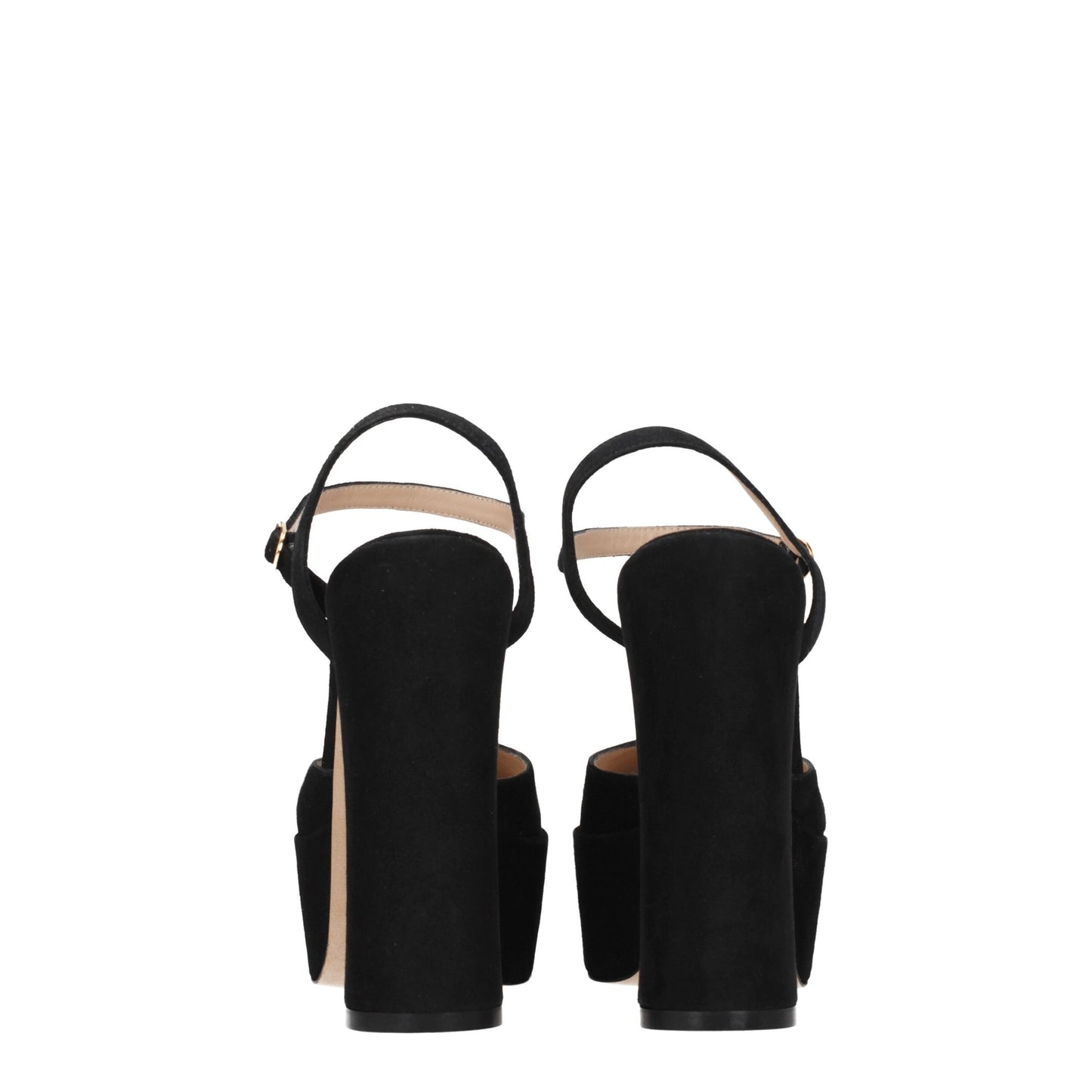 Black Leather Platform Sandals