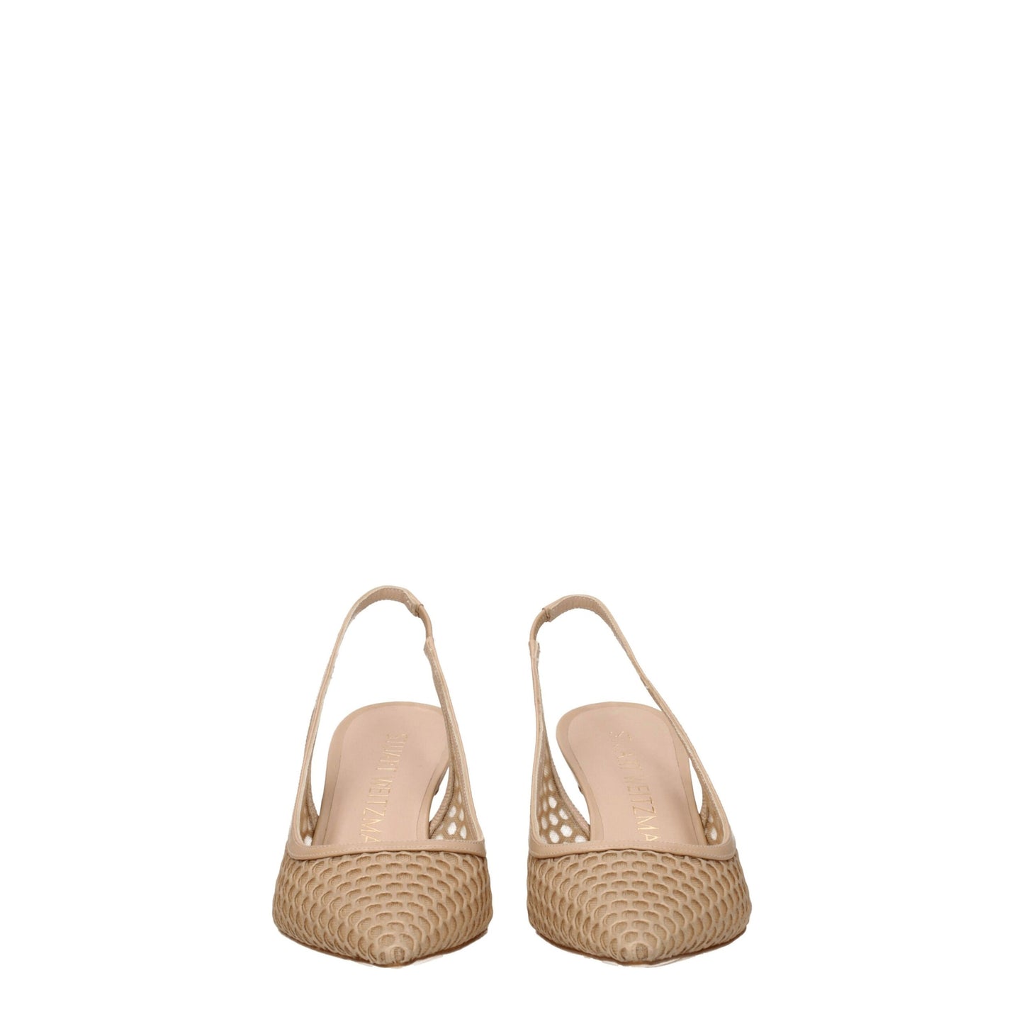 Beige Leather High Heel Pumps