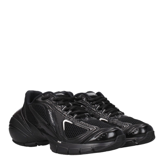 Black Fabric Athletic Sneakers