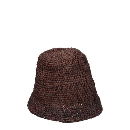 Brown Raffia Bucket Hat