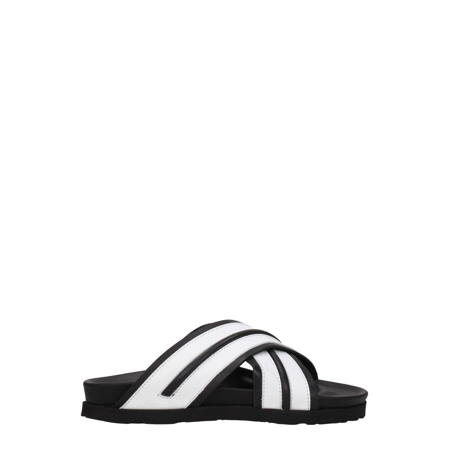 White Leather Slippers