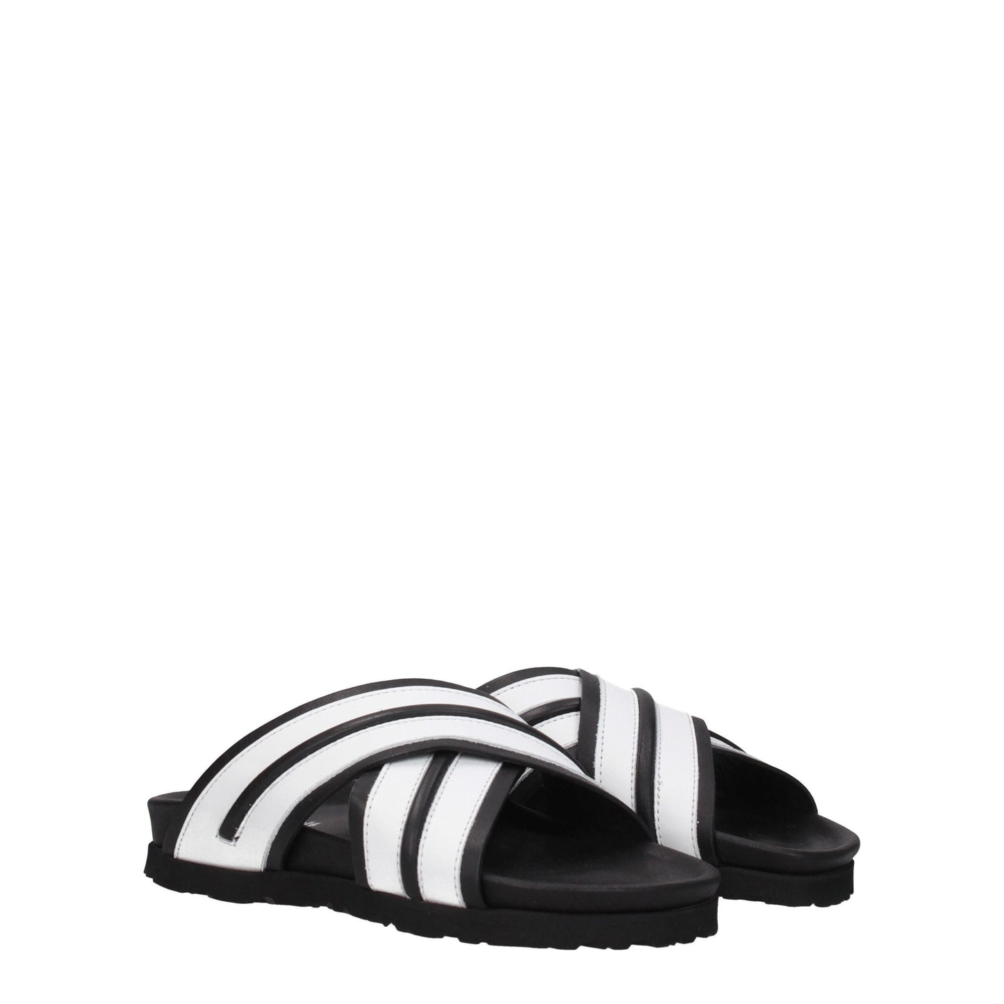 White Leather Slippers