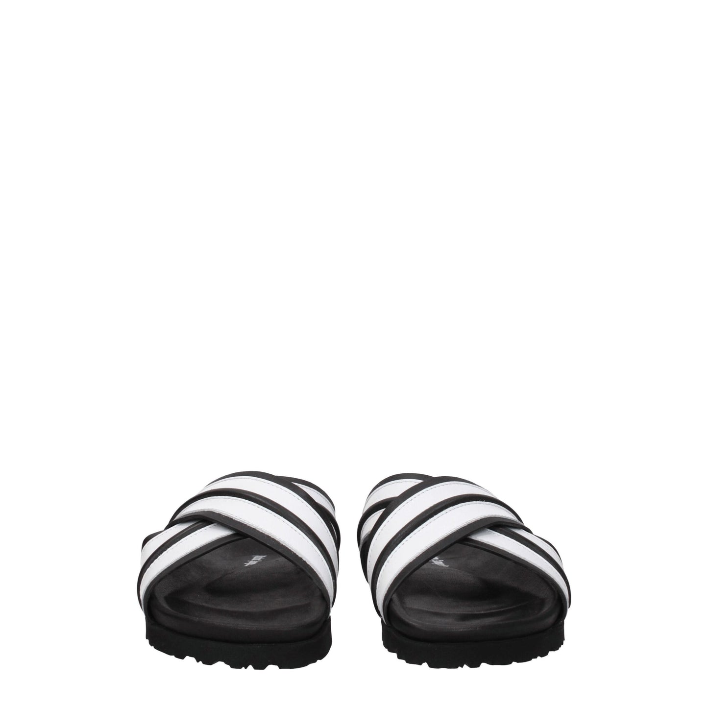 White Leather Slippers