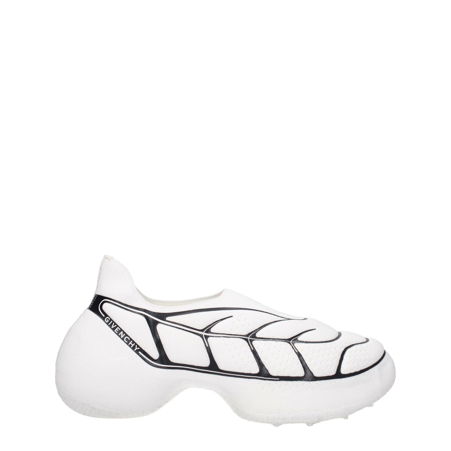 White Fabric Low Top Sneakers