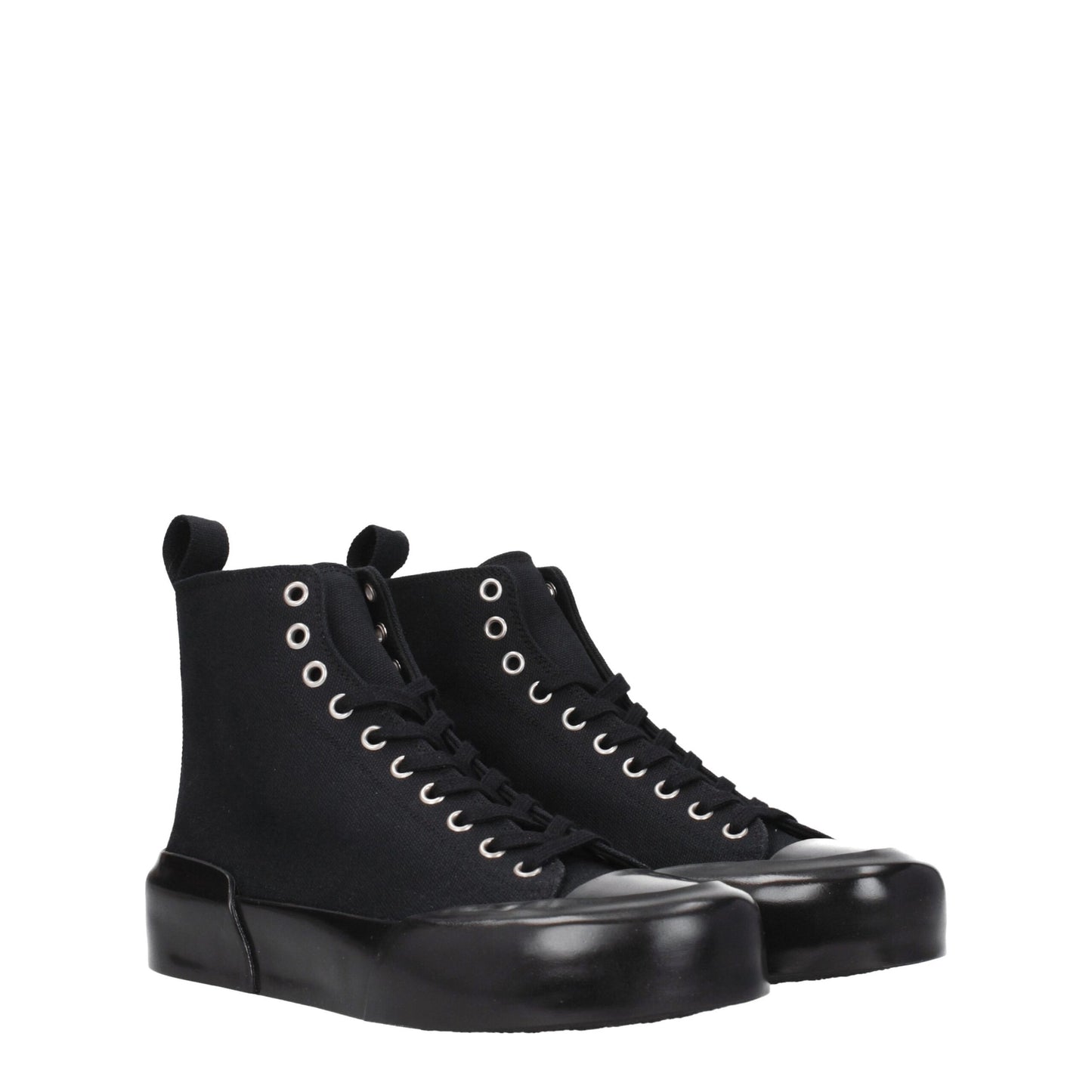 Black Fabric High Tops