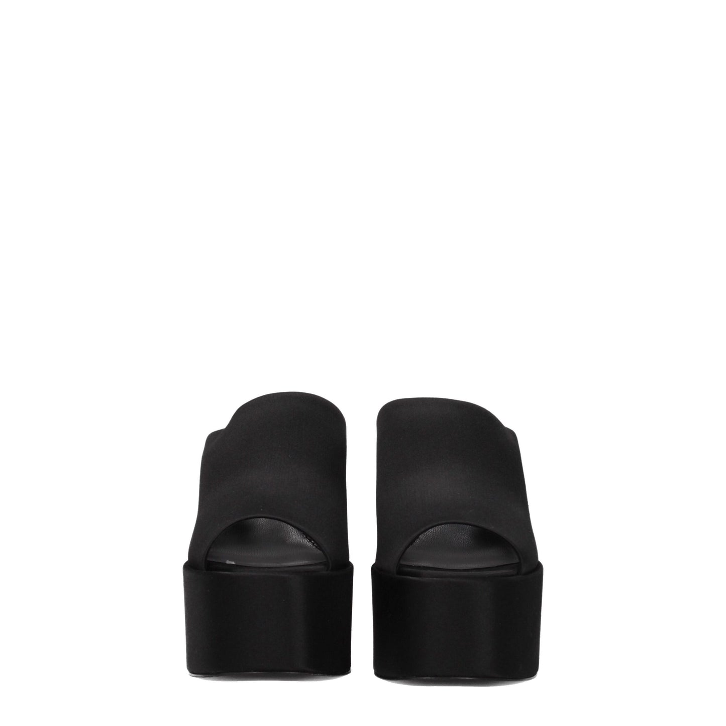 Black Satin Platforms