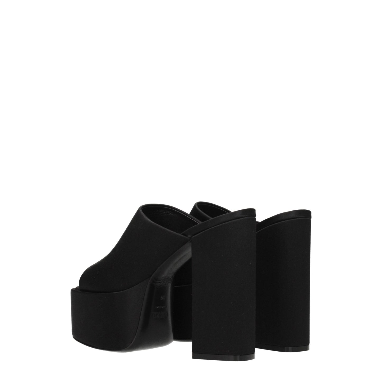 Black Satin Platforms