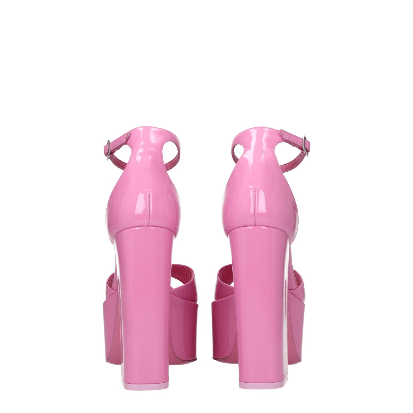 Pink Leather Platforms