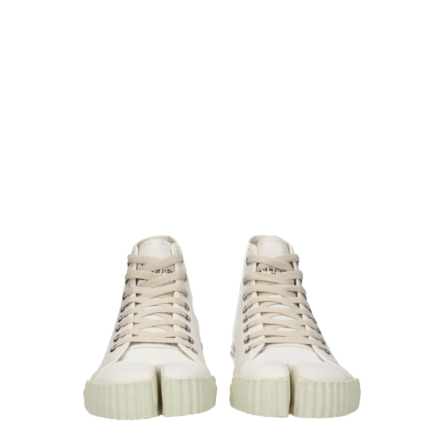 White Fabric High Tops
