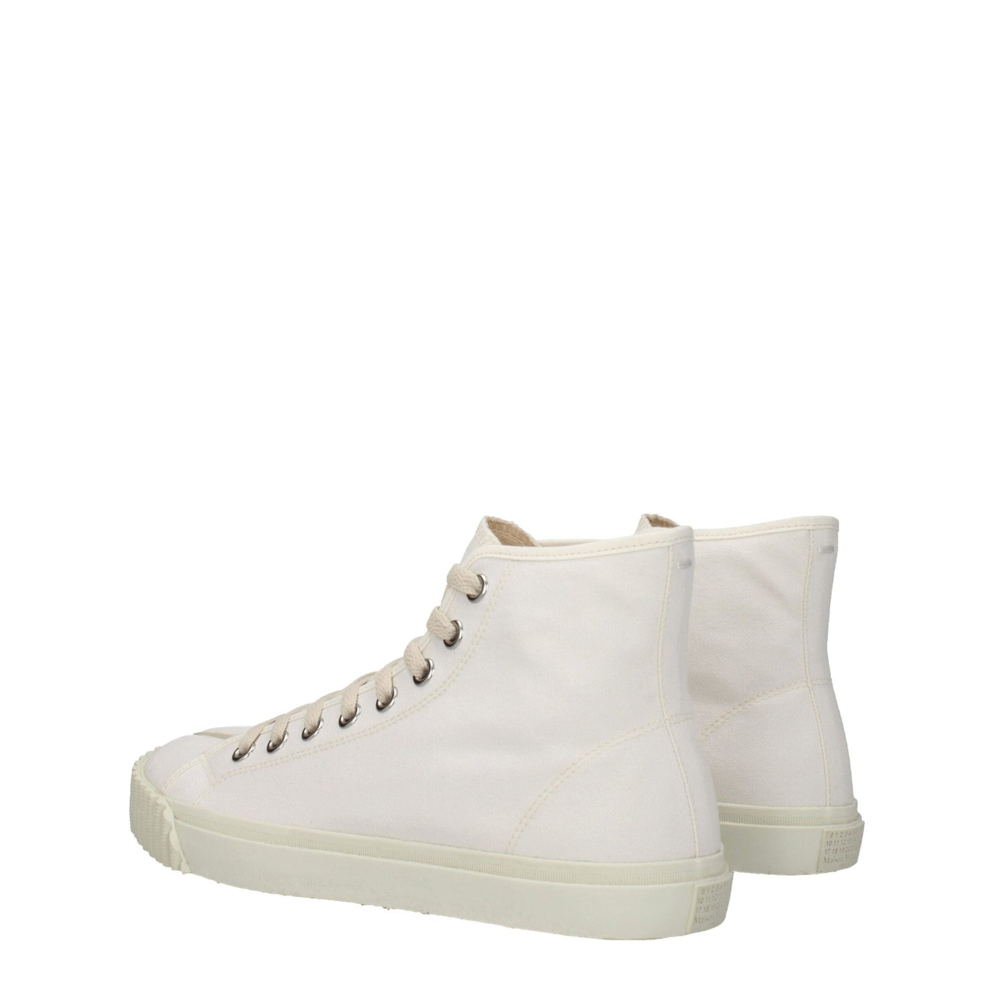 White Fabric High Tops