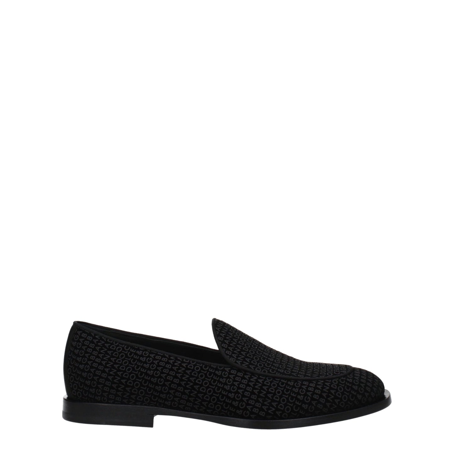 Black Velvet Slip-On Loafers
