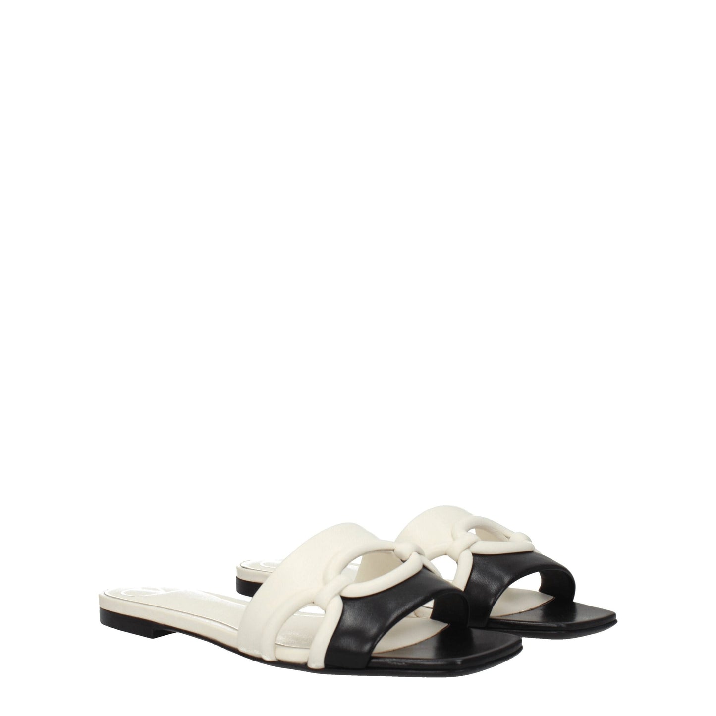 Black Leather Slippers
