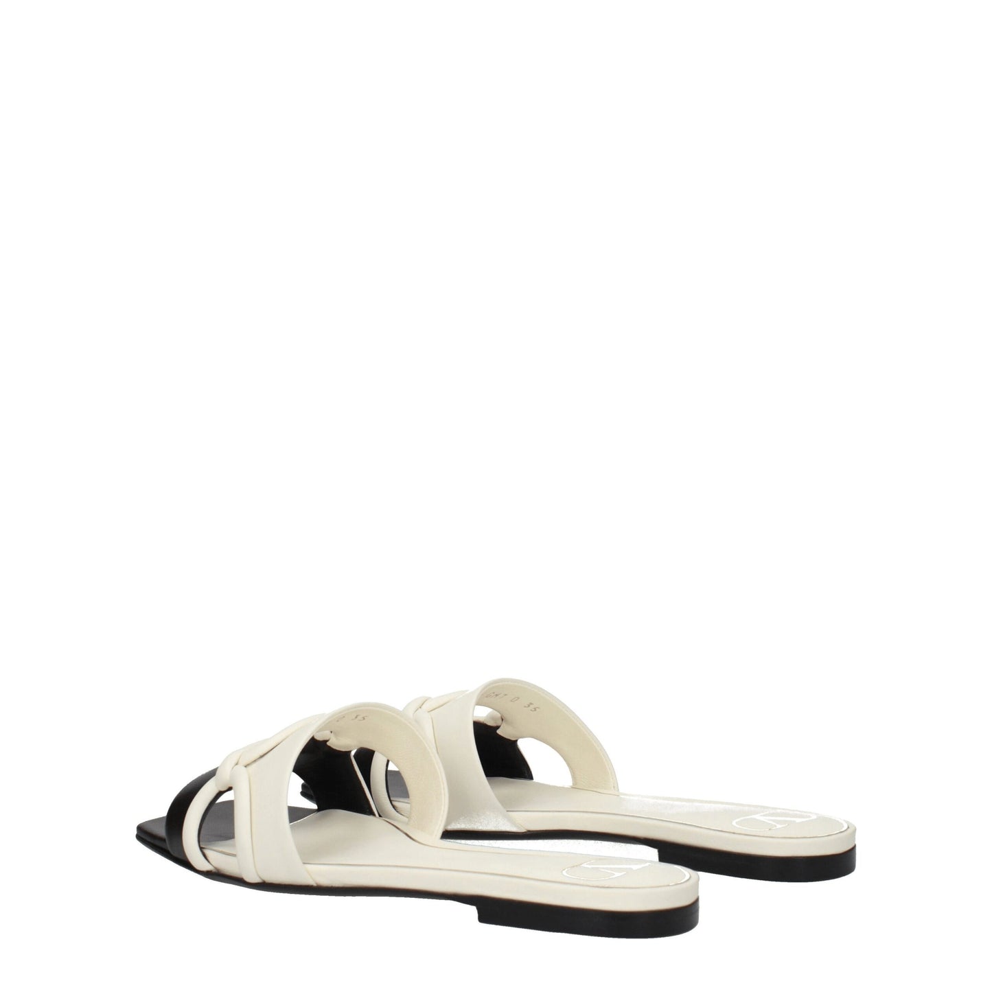 Black Leather Slippers