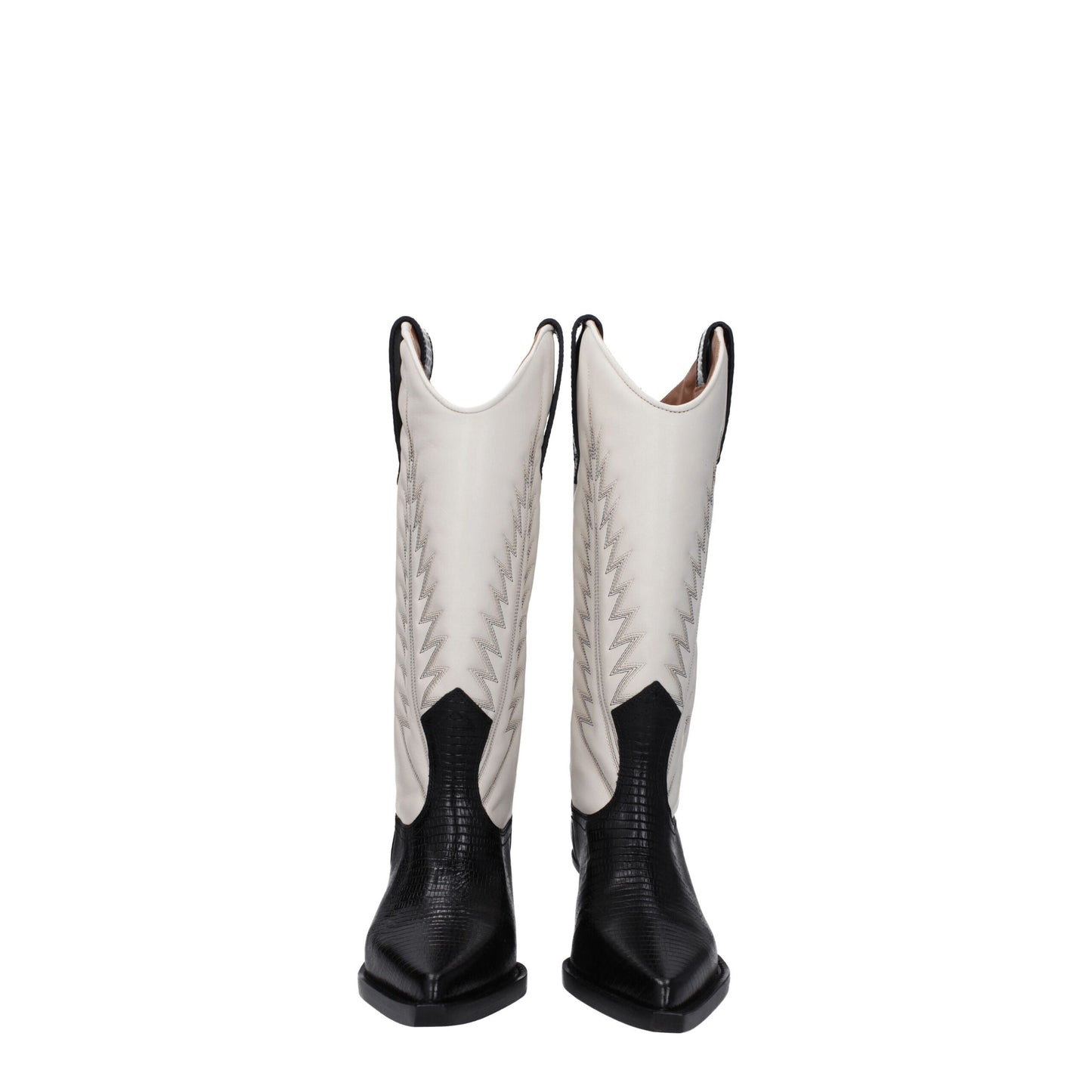 Beige Leather Boots