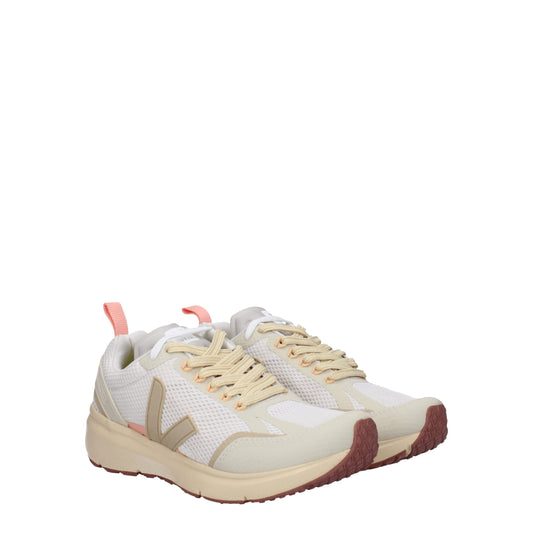 Beige Fabric Athletic Sneakers