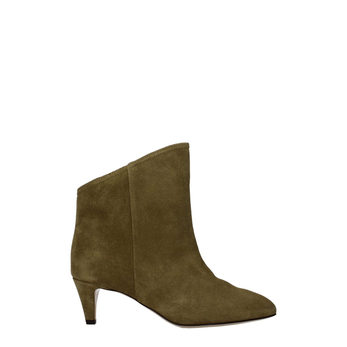 Gray Leather Ankle Boots