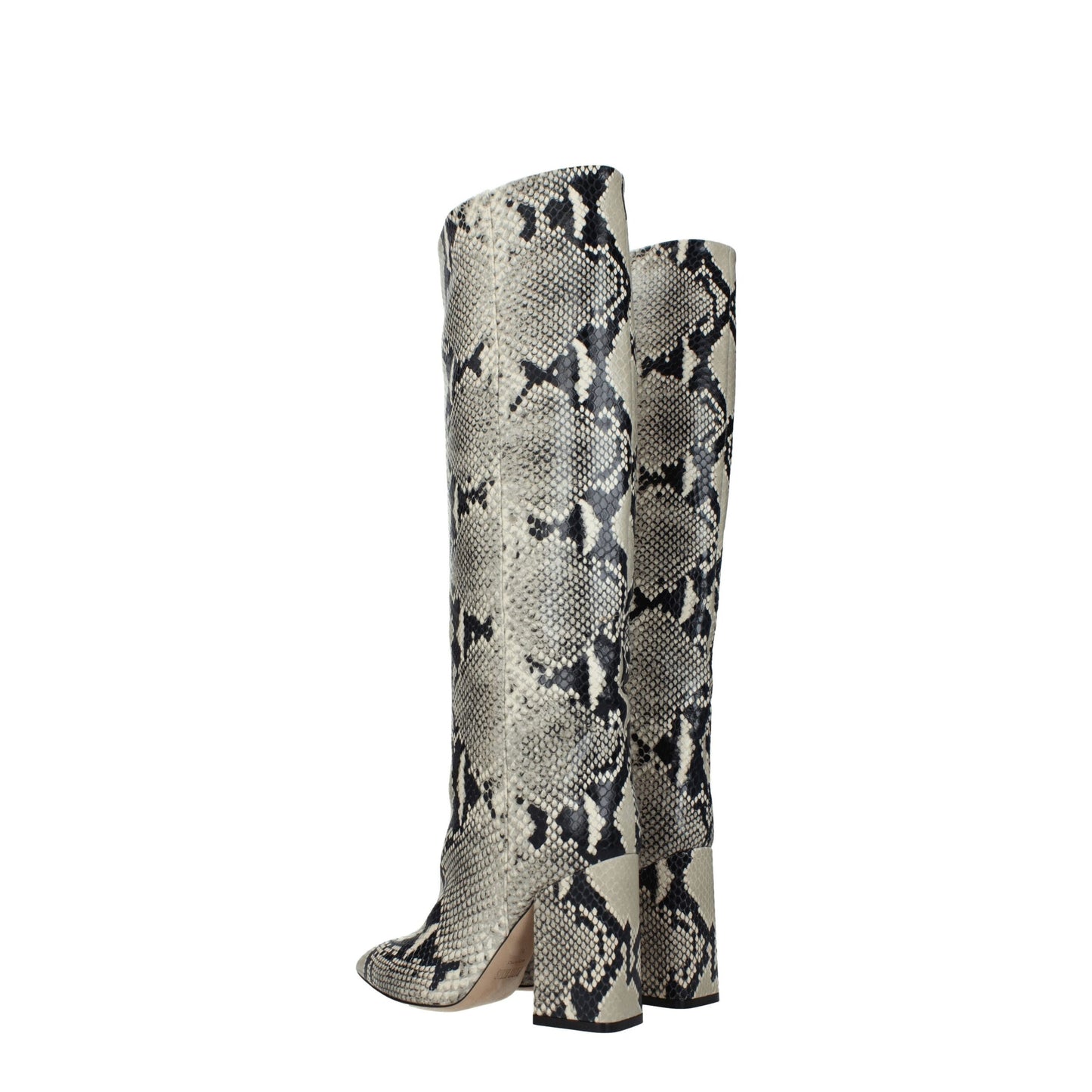 Beige Leather Over The Knee