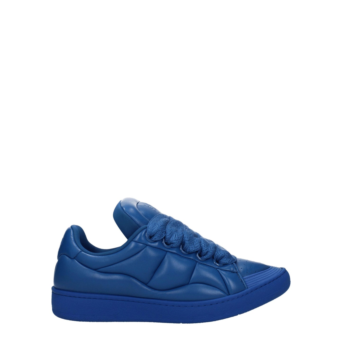 Blue Leather Low Tops