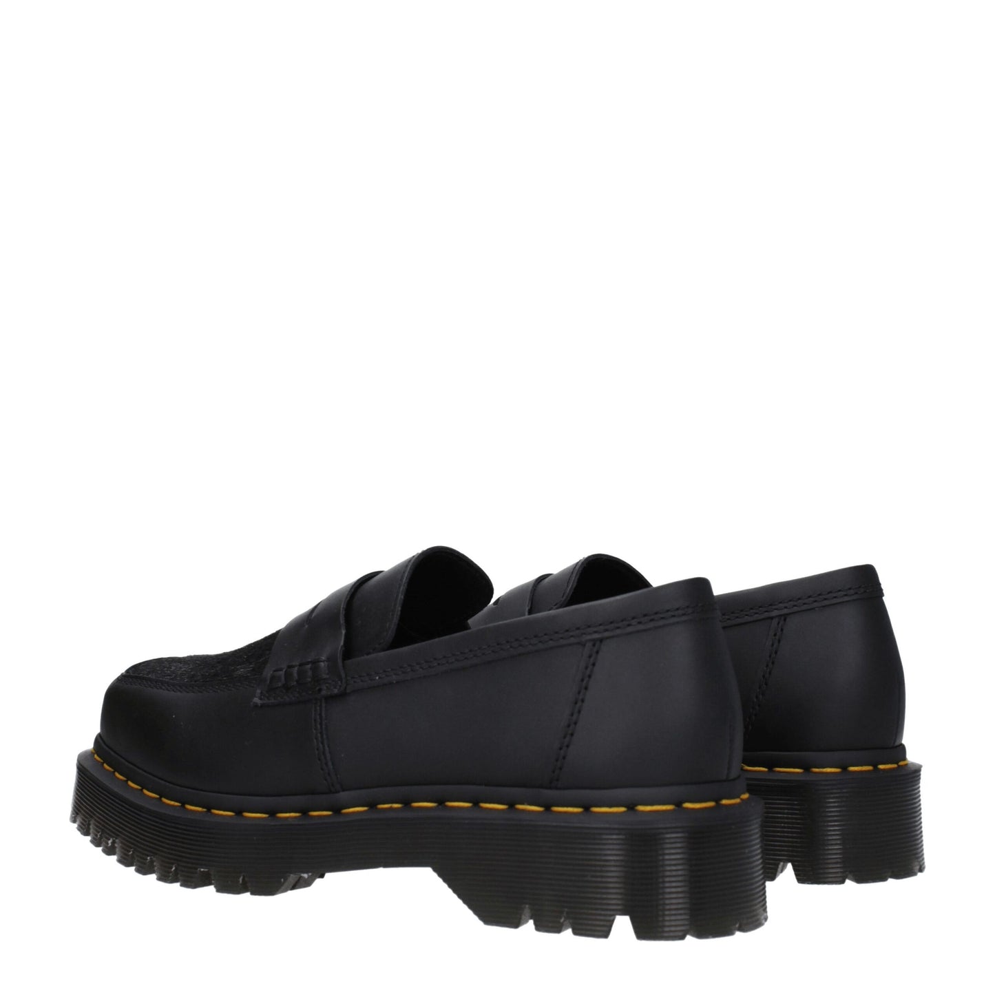 Black Leather Slip-On Loafers