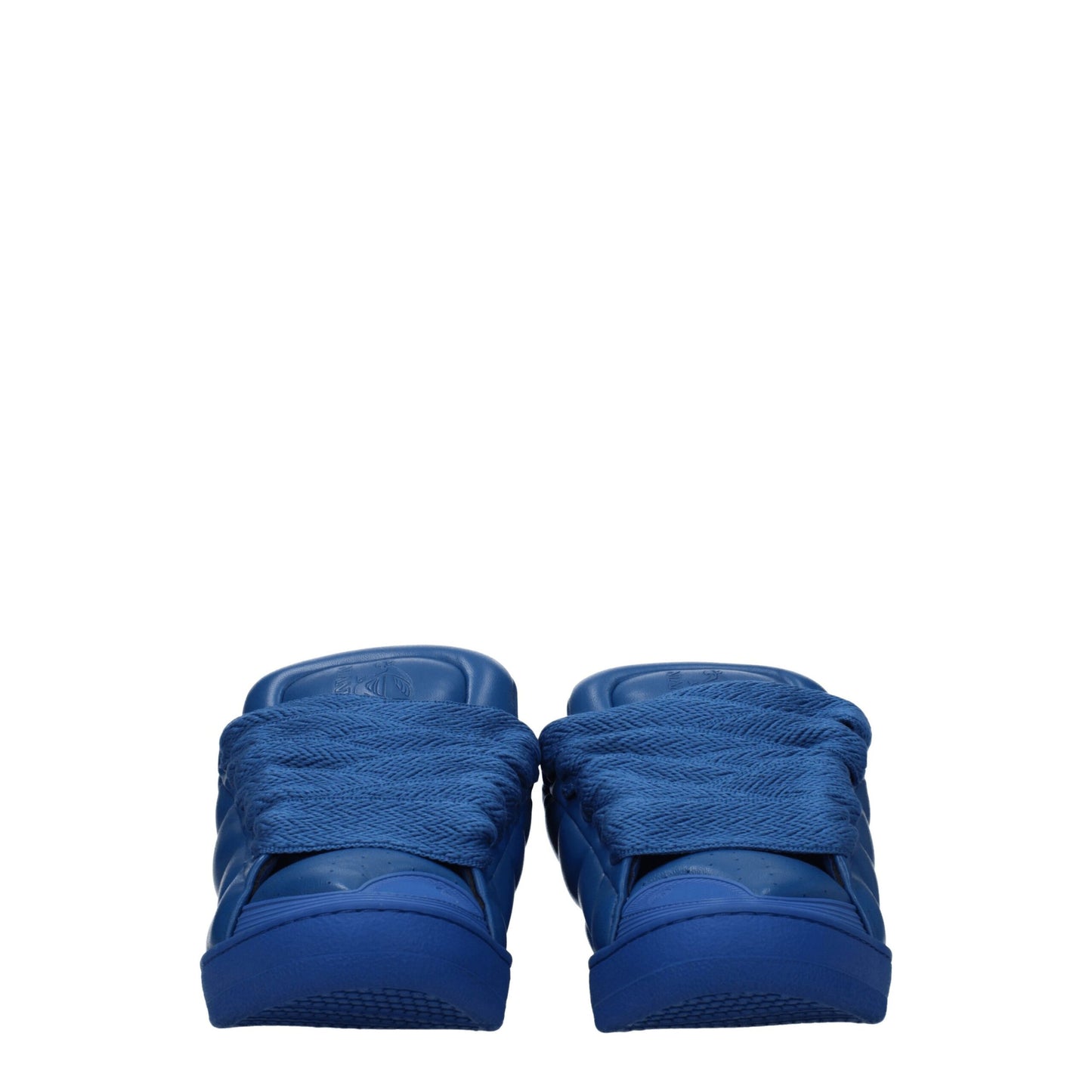 Blue Leather Low Tops