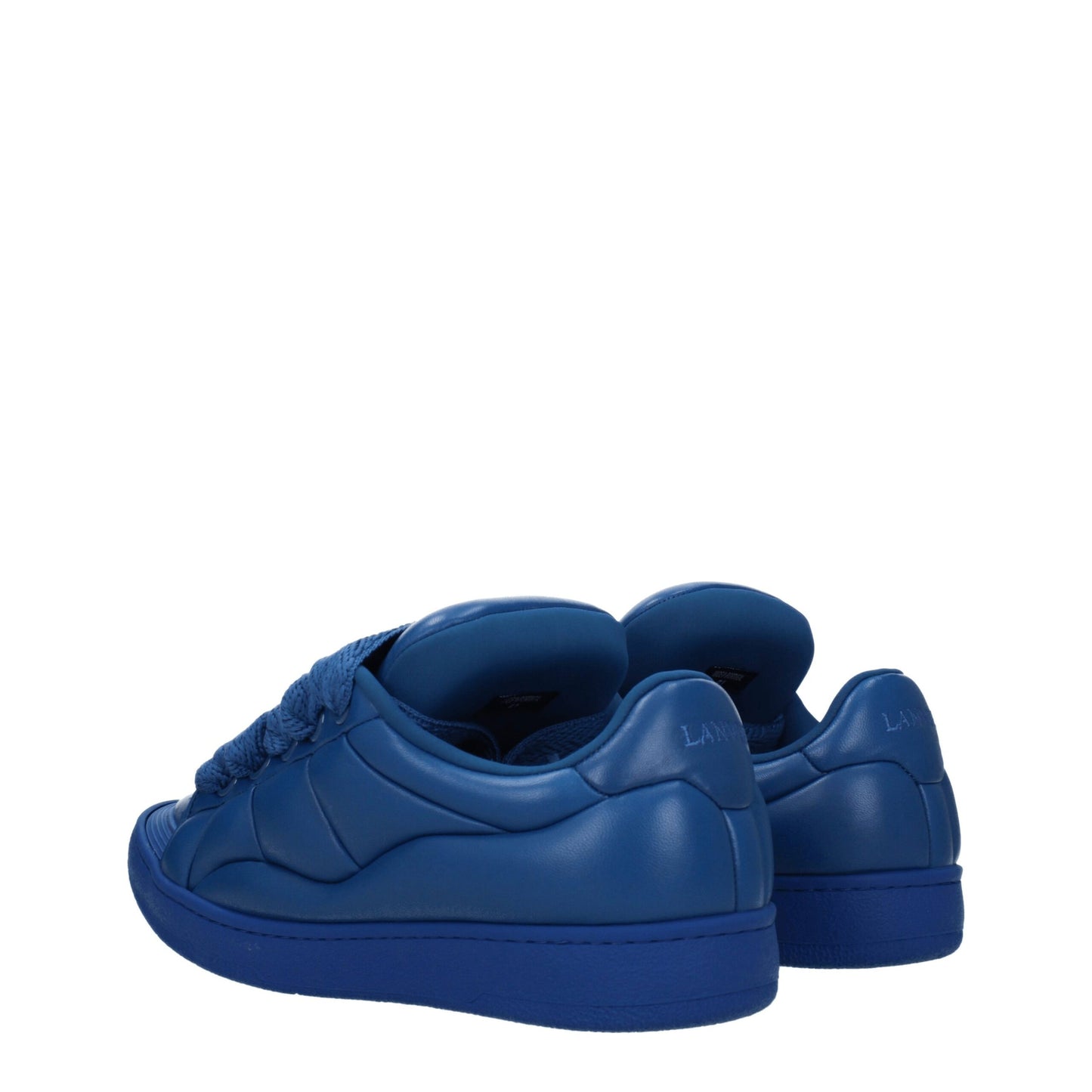 Blue Leather Low Tops