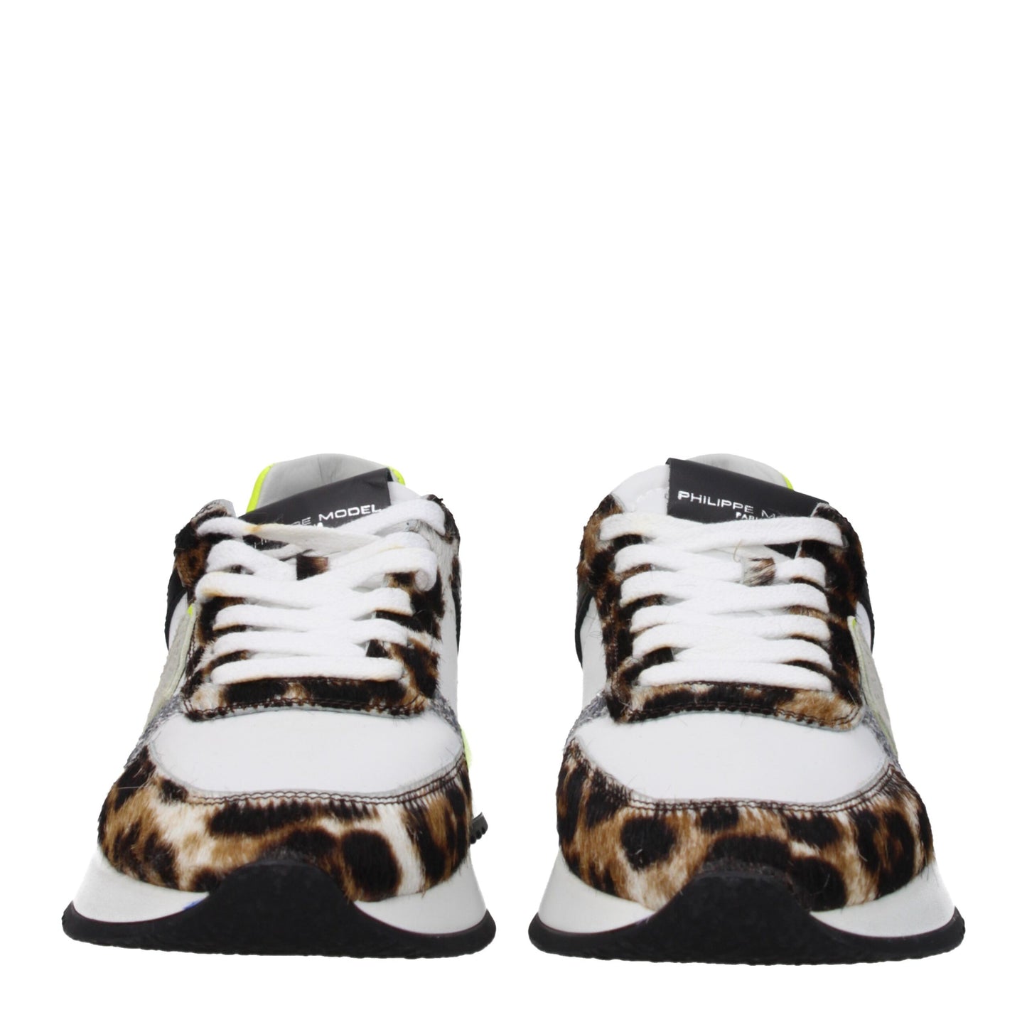 White Fabric Athletic Sneakers