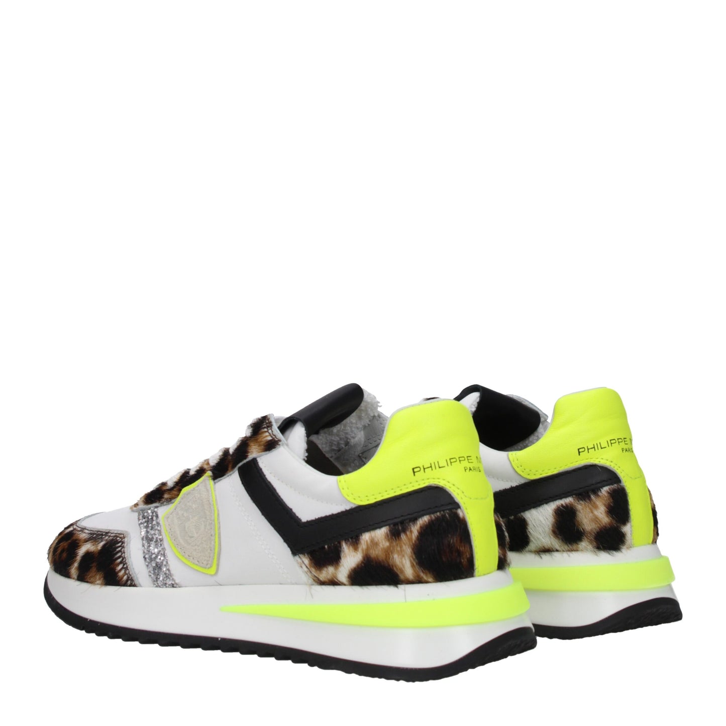 White Fabric Athletic Sneakers