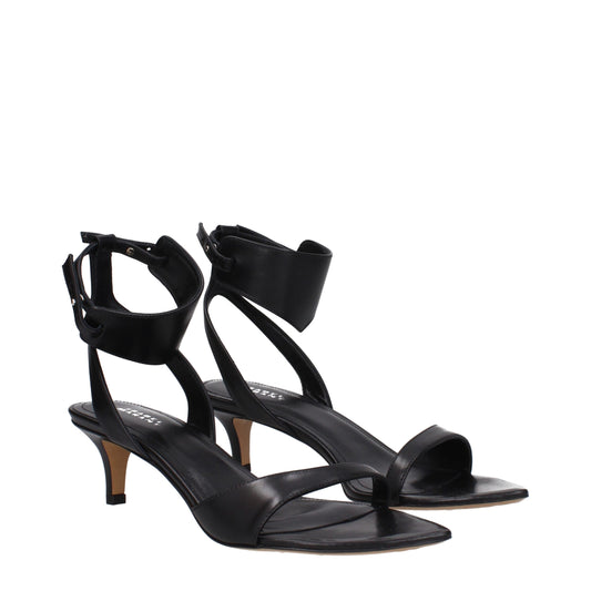 Black Leather Sandals
