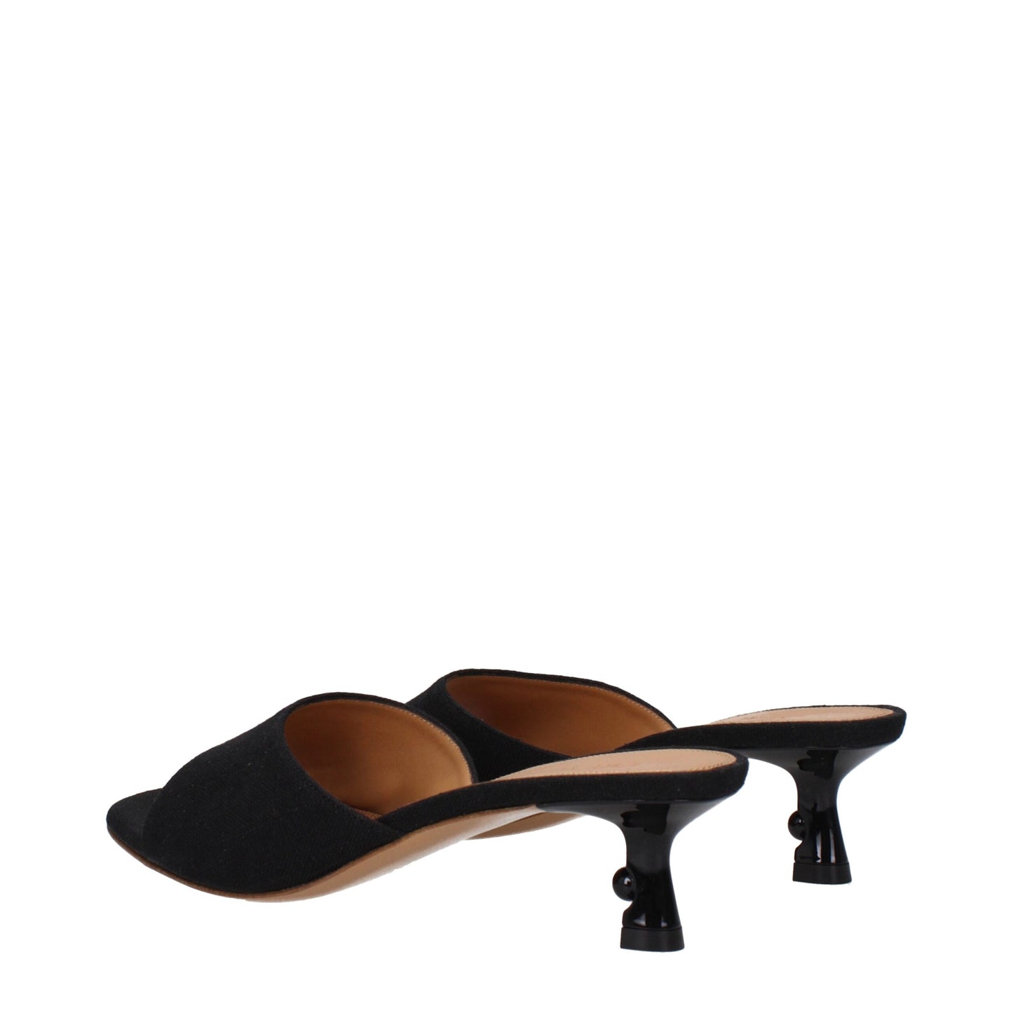 Black Linen Sandals