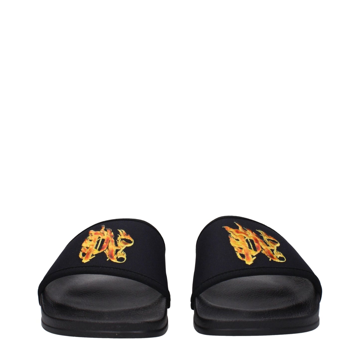 Black Fabric Slippers Sandals