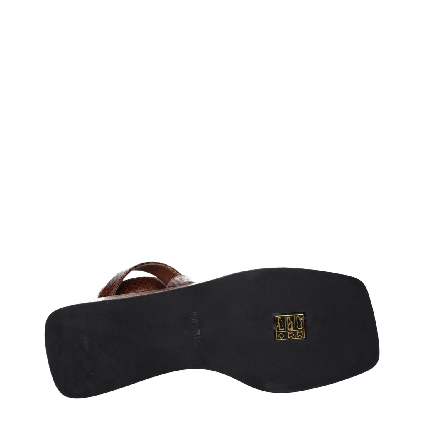 Brown Leather Wedges Sandals