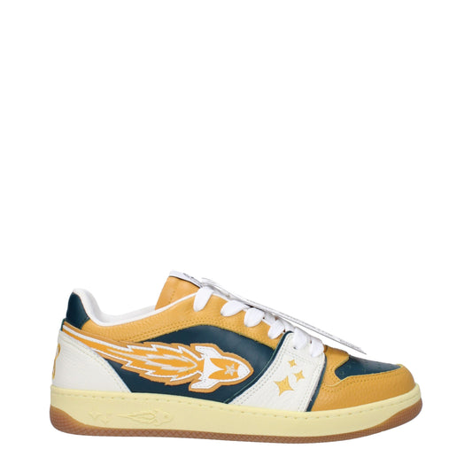 Green Leather Low Top Sneakers