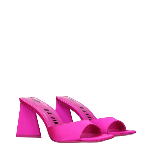 Pink Satin Stiletto Heel Sandals
