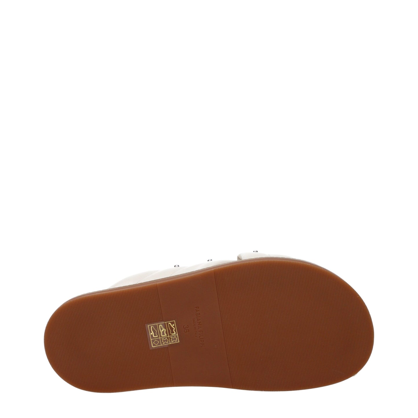 Beige Leather Slippers Sandals