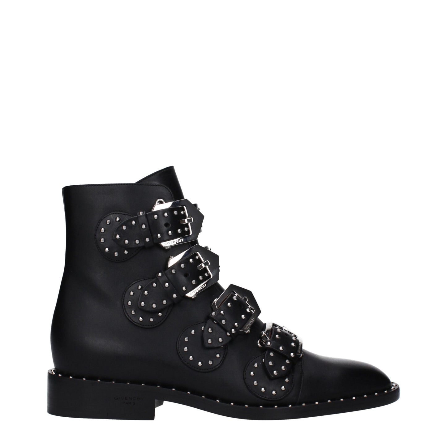 Black Leather Ankle Boots