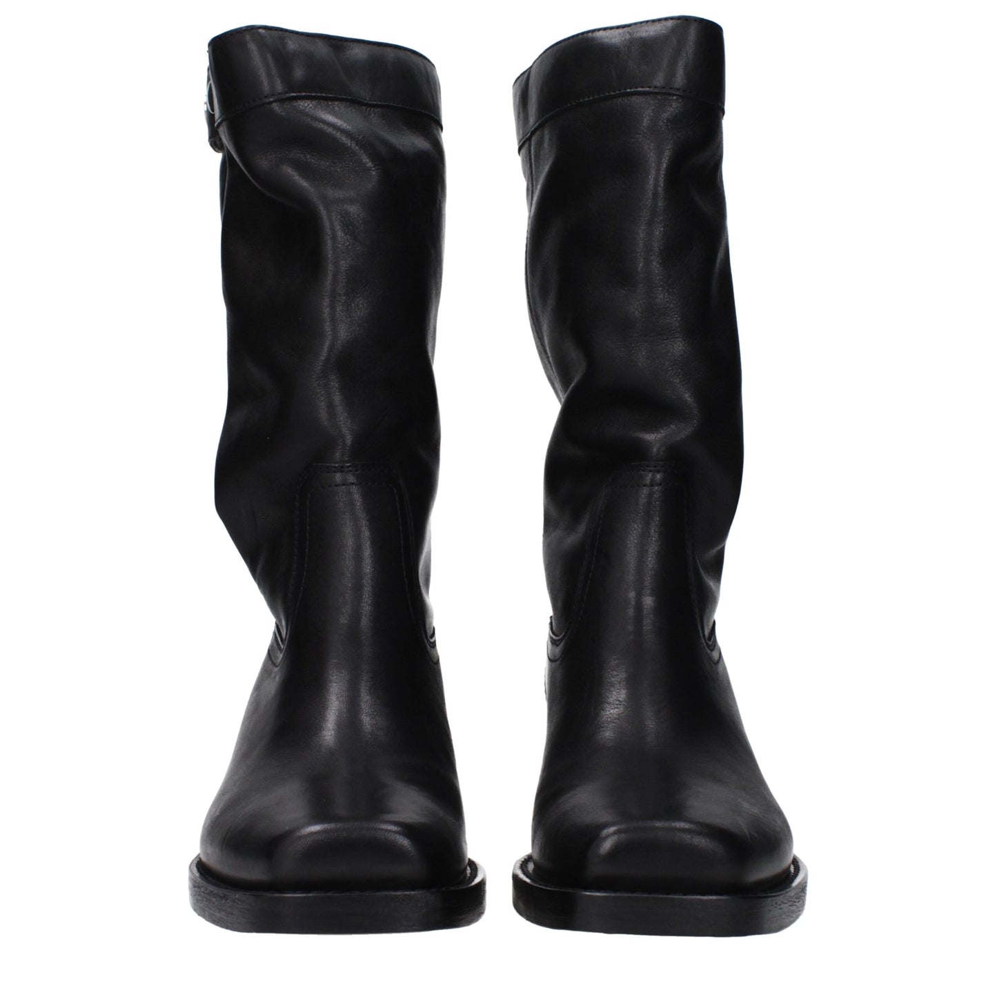 Black Leather Ankle Boots