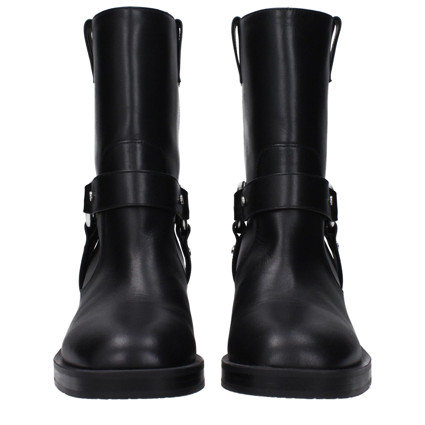 Black Leather Ankle Boots