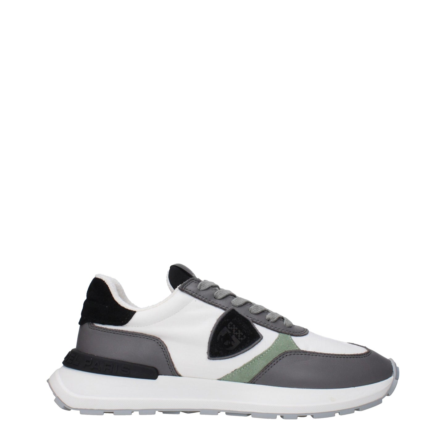 White Fabric Athletic Sneakers