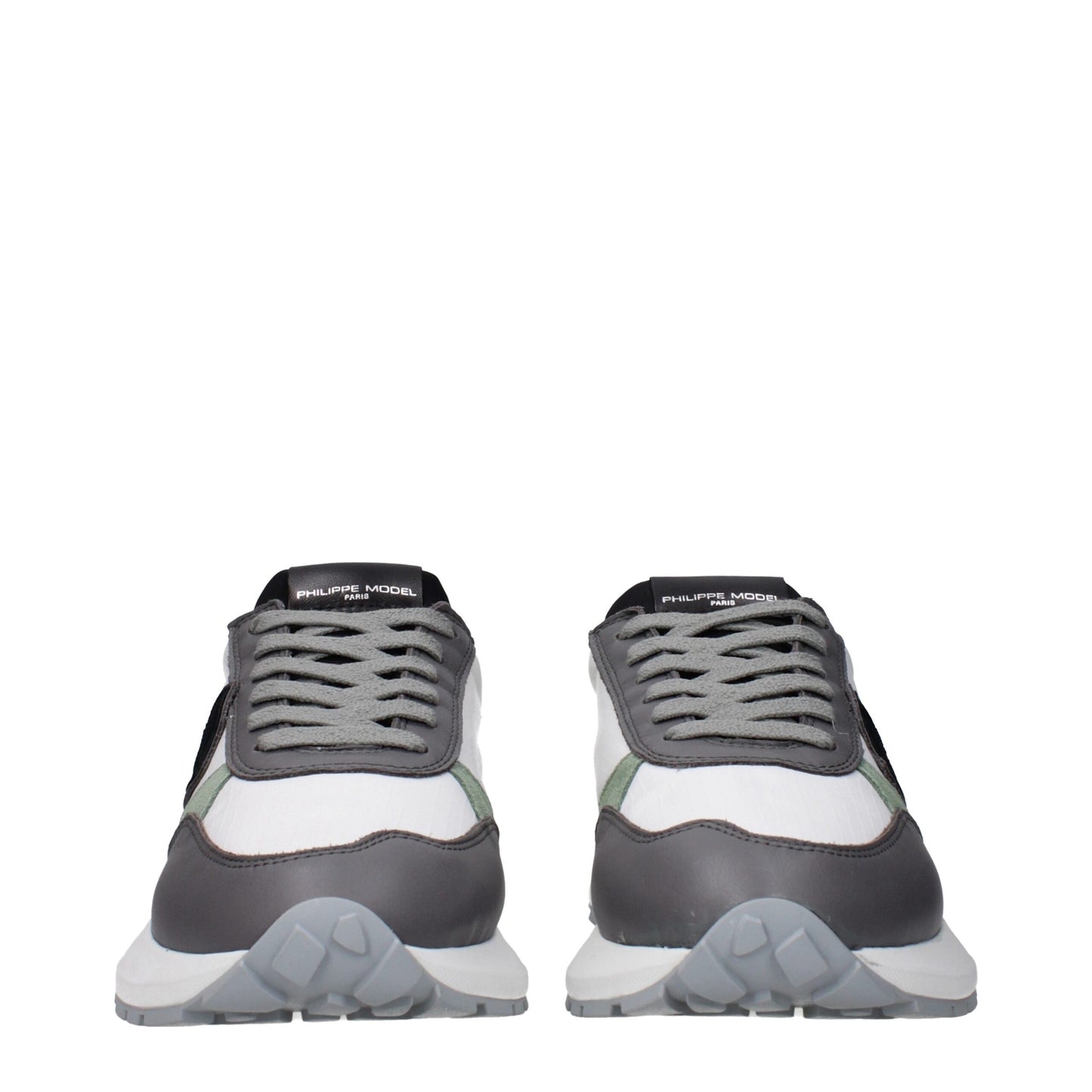White Fabric Athletic Sneakers