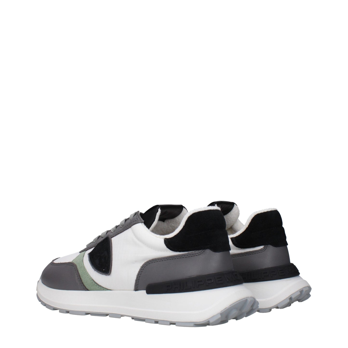 White Fabric Athletic Sneakers