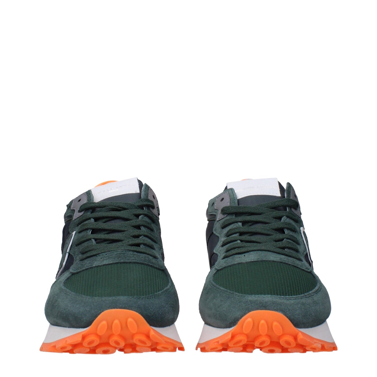 Green Fabric Athletic Sneakers