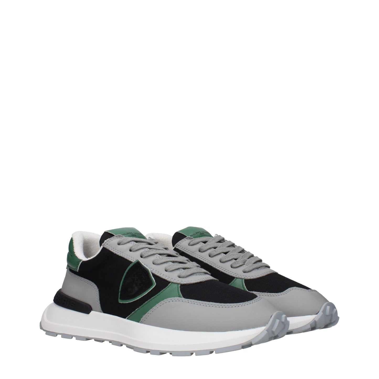 Black Fabric Athletic Sneakers