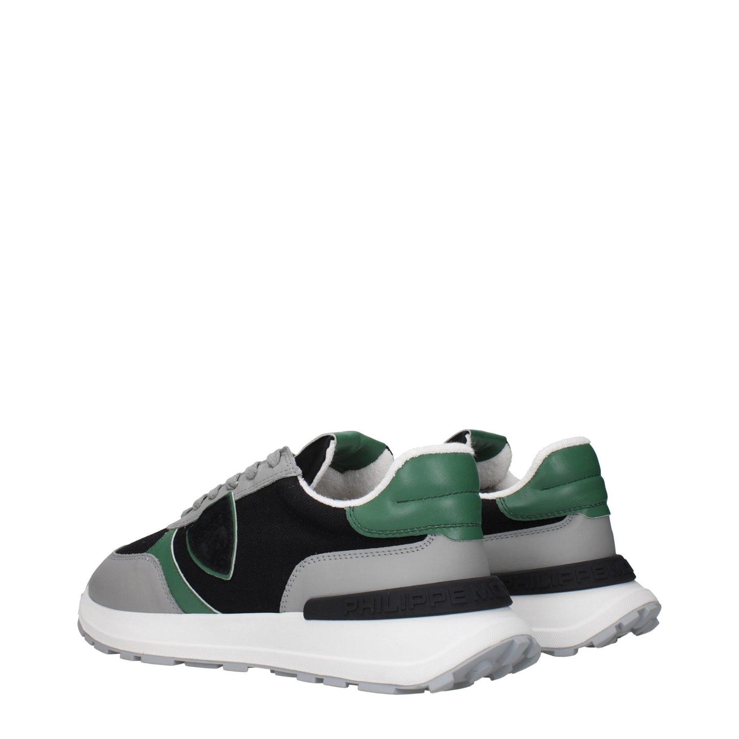 Black Fabric Athletic Sneakers