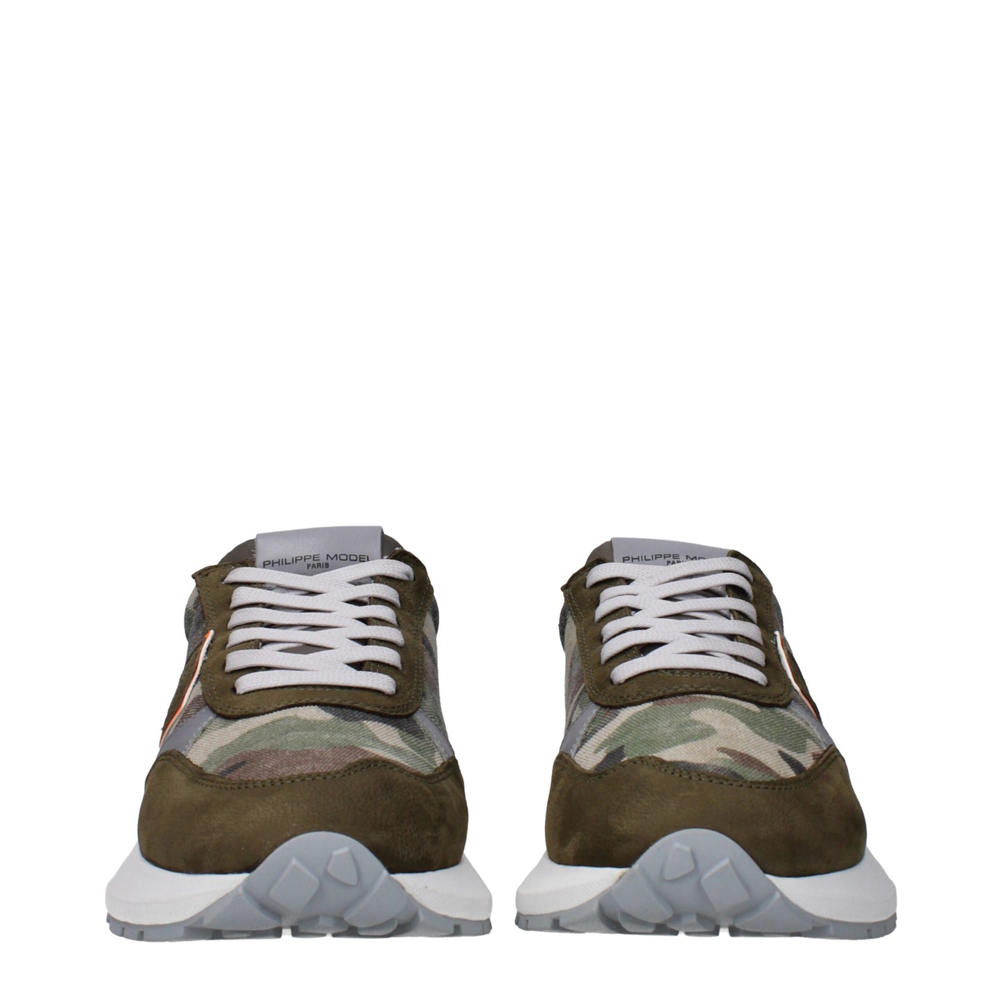 Green Fabric Athletic Sneakers