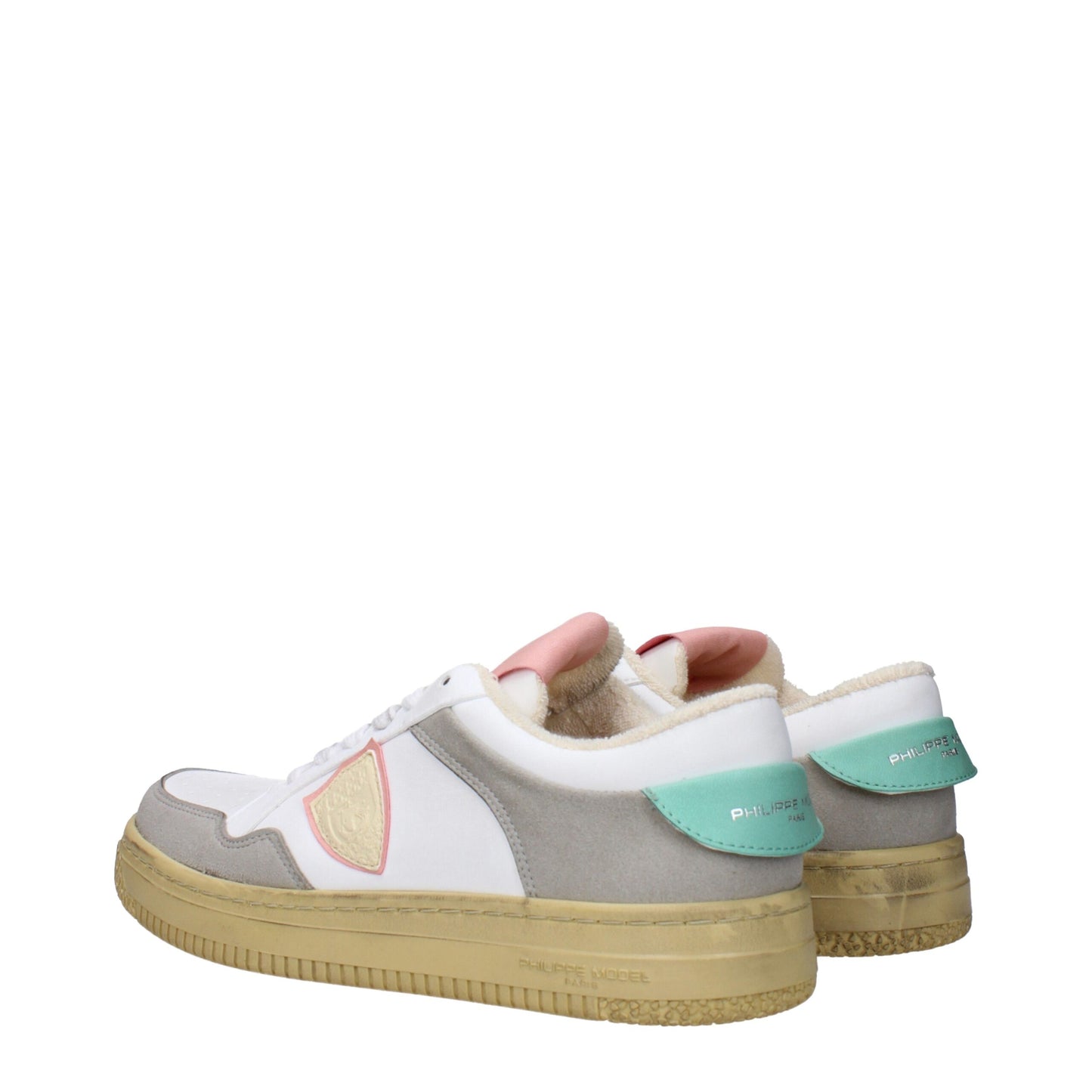 White Leather Low Top Sneakers