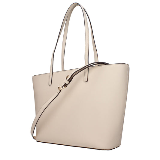 Beige Leather Shoulder Bag