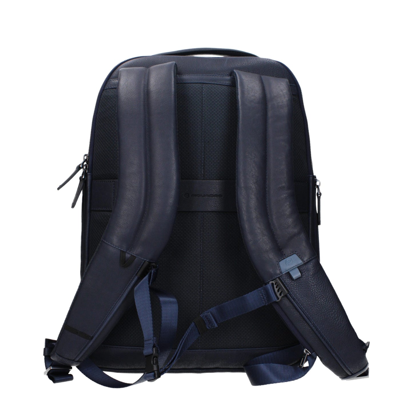 Blue Leather Backpack