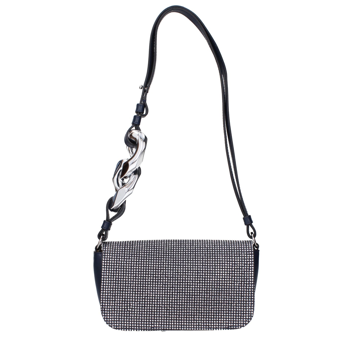 Blue Fabric Shoulder Bags